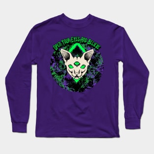 Open Your Eyes & Believe Graphic Long Sleeve T-Shirt